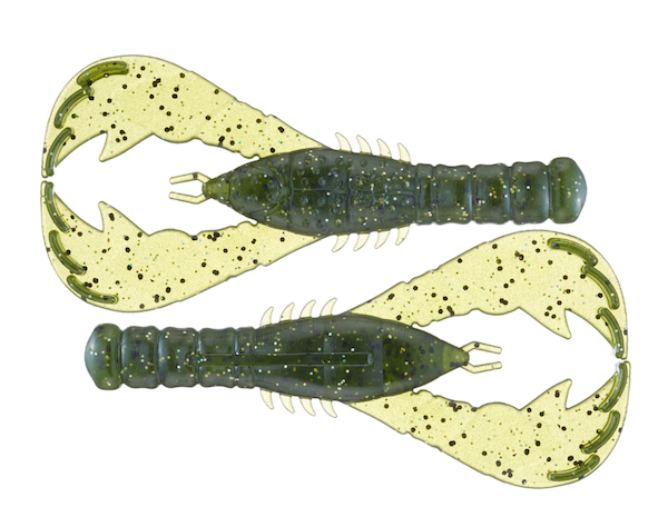 GSM Fishing 4-Inch Yama Craw Watermelon Magic Soft Plastic Bait - Pack of 6