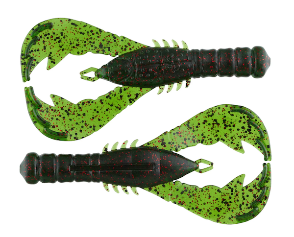 GSM Fishing 4-Inch Yama CRAW Watermelon, Black & Red, 6-Pack