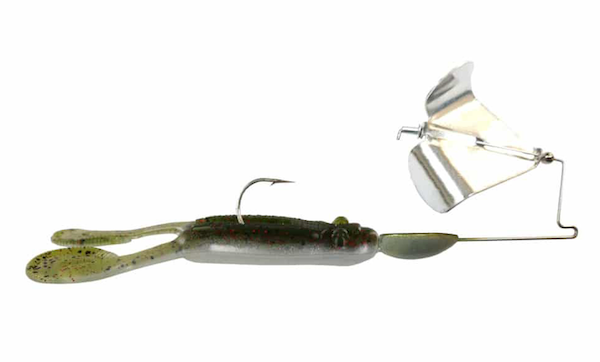 GSM Fishing BB 3/8 oz Tour Toad Buzzbait Silver with Watermelon Red Ghost Toad