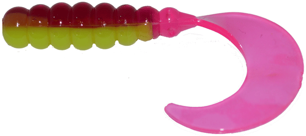 GSM Fishing FG230 2-Inch Fat Grub Bait - Purple, Orange, Pink, 10-Pack