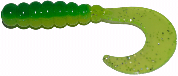 GSM Fishing BB 2-inch Fat Grub Traction Tackle Pack (10 Pieces) in Tractor Green
