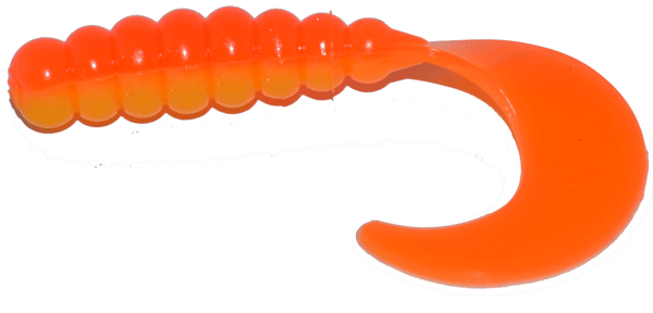 GSM Fishing BB 2-Inch Fat Grub Bait - Orange and Yellow, Pack of 10