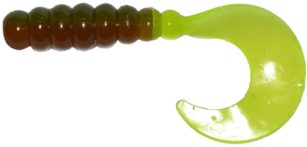 GSM Fishing FG214 2-Inch Fat Grub Bait - Greenie Weenie, Pack of 10