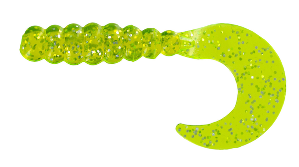 GSM Fishing BB 2-Inch Fat Grub Chart Shine - 100 Pack