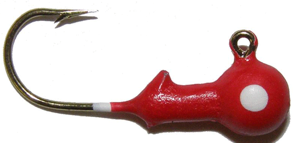 GSM Fishing BB 1/32 Ball Jig Head 10 Pack - Red
