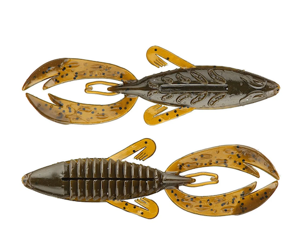 GSM Fishing Rojas Fight Frog 4-inch Green Pumpkin Soft Plastic Baits (7-Pack)