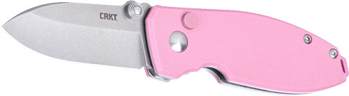 CRKT Knives Squid 2.2-Inch Fine Edge Folding Knife with D2 Steel Blade and Pink Micarta Handle
