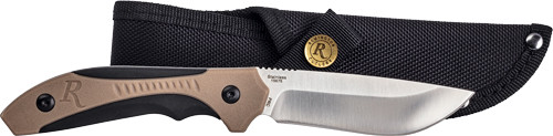 Remington Cutlery Sportsman Fixed Blade Knife - Black FDE Polymer Handle, Stainless Steel Blade