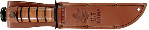 Ka-Bar Knives KA-BAR Fighting and Utility Knife with Carbon Steel Blade and Leather Handle