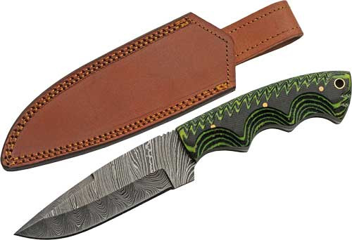 SZCO Rite Edge 5" Damascus Blade with Tree Ridge Micarta Handle