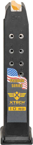 XTech Tactical Magazine Kit for Glock 17 10-Round - Freedom Series Steel Reinforced Mag Body