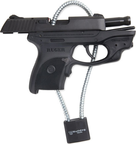 Bulldog Keyed Cable Trigger Lock for Firearms - 15" Vinyl Wrapped Security Cable and Lock