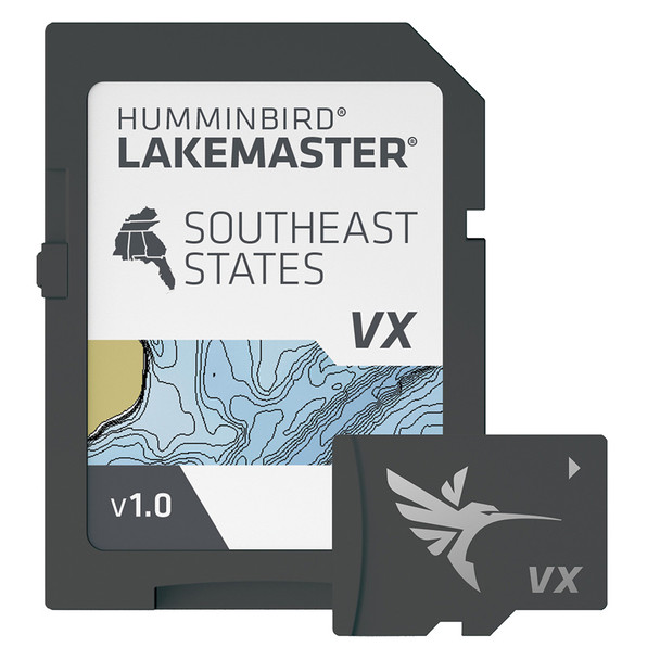 Humminbird LakeMaster VX Southeast States Mapping Card with VX Technology