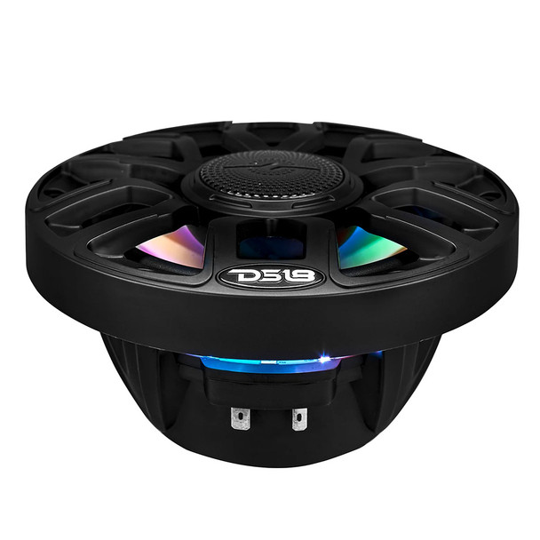 DS18 NXL-IQ6 6.5 inch 2-Way Coaxial Marine Speakers with Digital LED Lights and Bullet Tweeter - Black