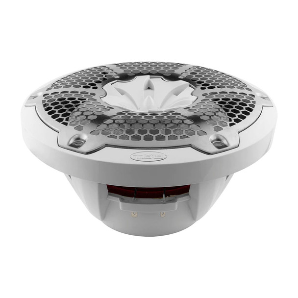 DS18 Hydro 10-inch 2-Way Marine Speakers with Bullet Tweeter and RGB LED Lights - White