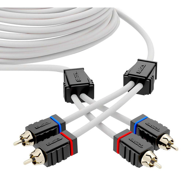 DS18 Marine Tinned OFC RCA Cable - 12 Feet for Marine and Outdoor Audio Applications