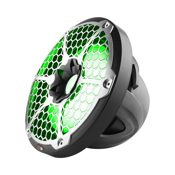 DS18 Hydro 12-Inch Marine Subwoofer with RGB Lights - 700W Power - Matte Black