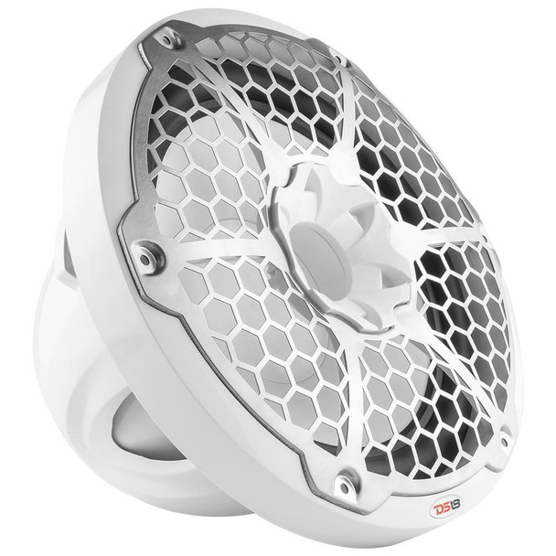 DS18 Hydro 12-Inch Marine Subwoofer with RGB Lights - 700W Power, White | NXL-12SUB/WH