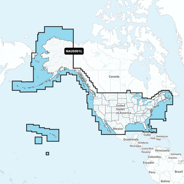 Navionics NAUS001L U.S. & Coastal Canada Marine Chart for Chartplotters