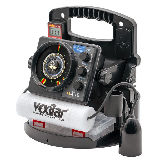 Vexilar FLX-18 Pro Pack II Fishing System with 12 Degree Ice-Ducer and DD-100