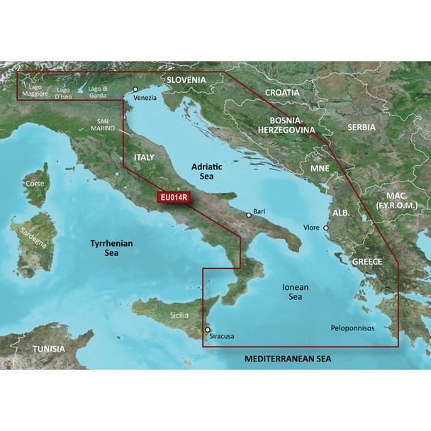 Garmin BlueChart g3 HD HXEU014R Italy Adriatic Sea microSD/SD Chart