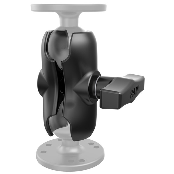 RAM Mounting Systems RAM-201U-B Short Double Socket Arm for 1.5 Inch Ball Bases