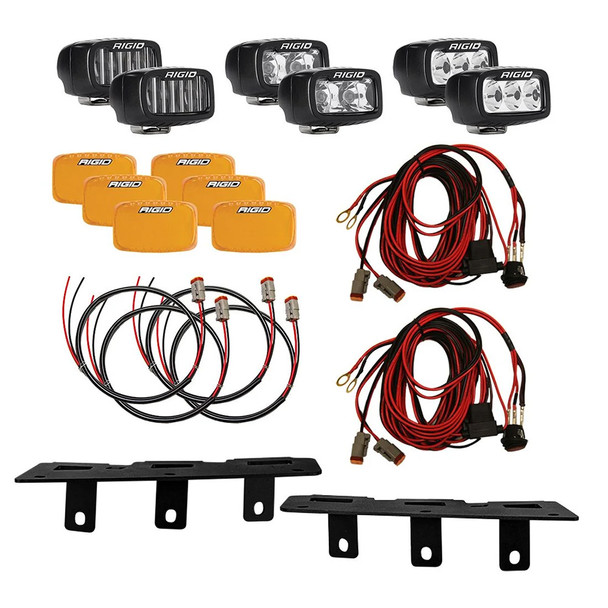 RIGID Industries 2021+ Ford Bronco Modular Bumper Triple SR-M Fog Light Kit