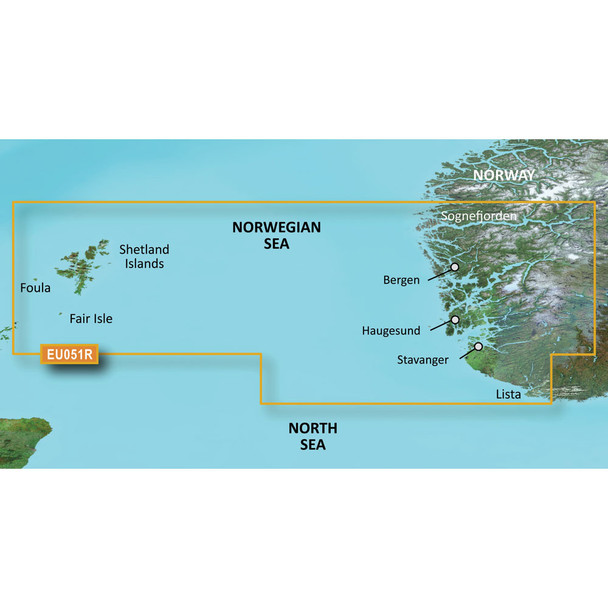 Garmin BlueChart g3 HD HXEU051R Sognefjorden Coastal Marine Chart for microSD/SD