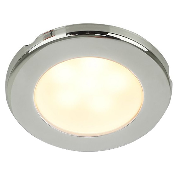 Hella Marine EuroLED 75 3-Inch Round Screw Mount Down Light with Warm White LED and Stainless Steel Rim