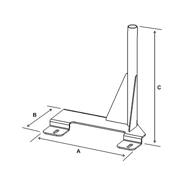 RAM Mount No-Drill Laptop Base for Ford Econoline Vans (1995-2017)