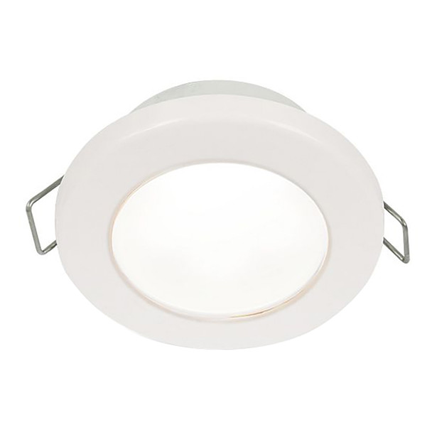 Hella Marine EuroLED 75 3-Inch Round Spring Mount Down Light with White LED and Plastic Rim