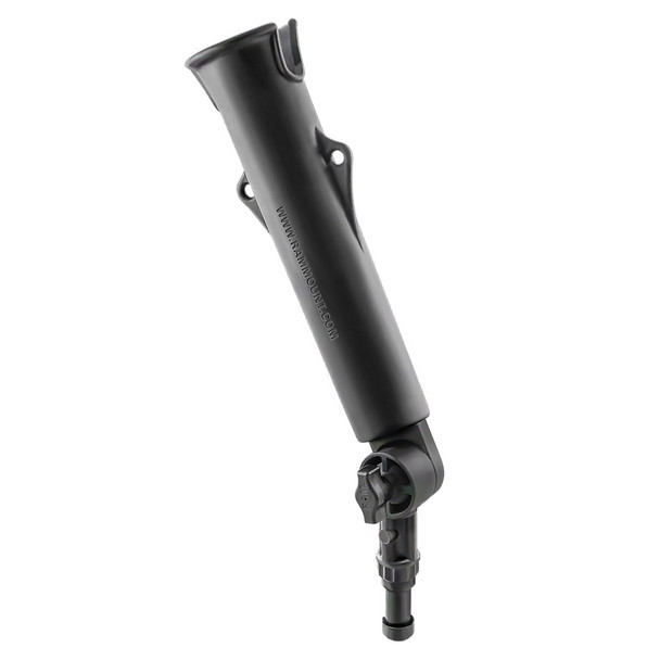 RAM Mounting Systems Tough-Tube Fishing Rod Holder with 3-Inch Ratchet Spline Post Arm
