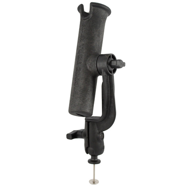 RAM Mounting Systems RAM-TUBE 2000 Holder with RAM-ROD Revolution Ratchet System and 5 Spot Mounting Base Adapter