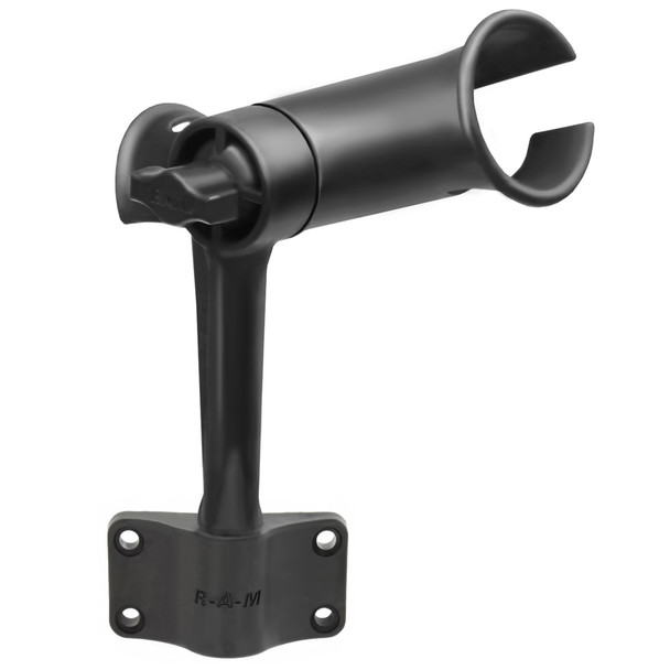 RAM Mounting Systems RAM Tube Jr. Fishing Rod Holder with 6-Inch Post and Bulkhead Mounting Base