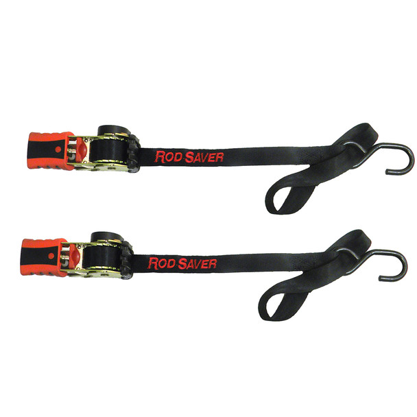 Rod Saver Mini Retractable Tie Down with Soft Hook - 50 Inch Pair