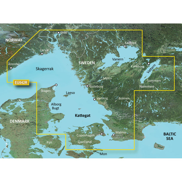 Garmin BlueChart g3 Vision HD VEU042R Coastal Marine Chart for Oslo to Trelleborg - microSD/SD