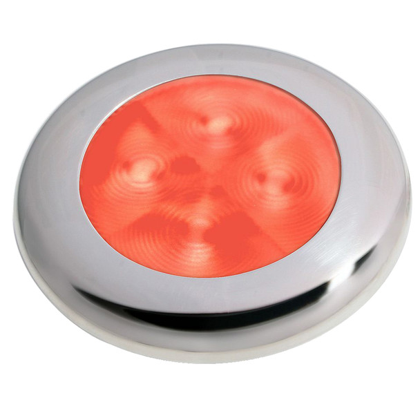 Hella Marine Slim Line LED Red Courtesy Lamp with Stainless Steel Bezel - 12V
