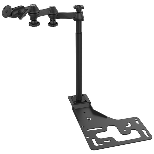 <p><strong>RAM No-Drill Universal Mount for Heavy Duty Trucks</strong></p><p>This RAM No-Drill mounting system installs quickly and easily into a range of vehicles using the existing hardware of the passenger side seat rails. This configuration pr...