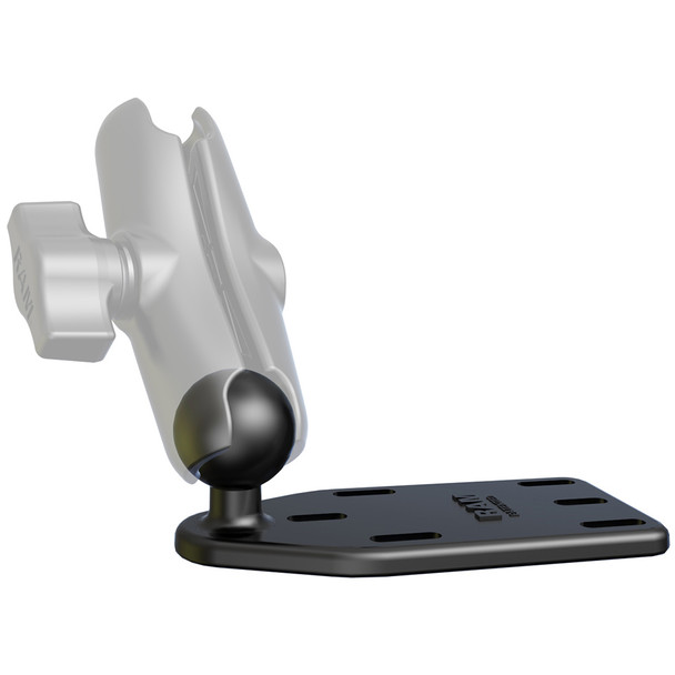 RAM Mounting Systems Motorcycle Brake and Clutch Reservoir Cover Base with 1-Inch Ball Offset