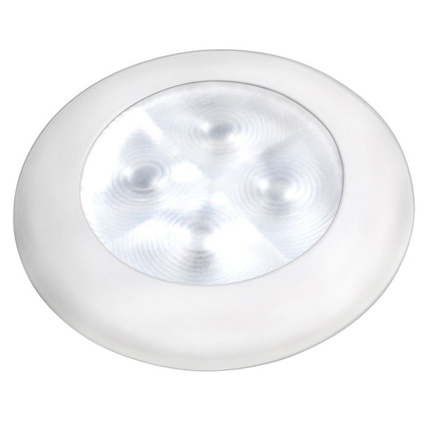 Hella Marine Courtesy Light - Warm White with White Rim, 12V LED Marine Lighting