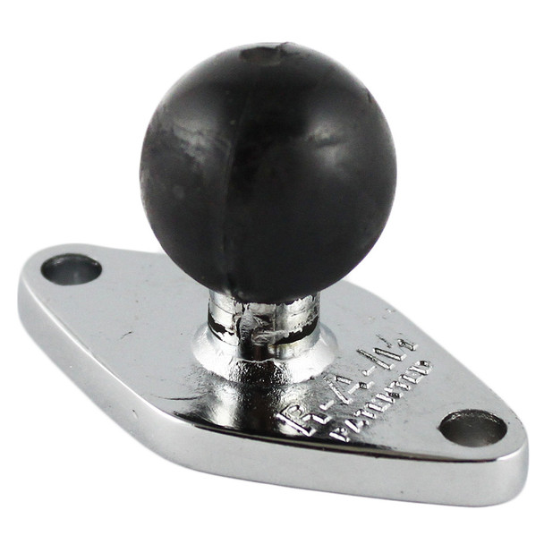 RAM Mounting Systems Chrome Diamond Base with 1-Inch Rubber Ball - Part RAM-B-238CHU
