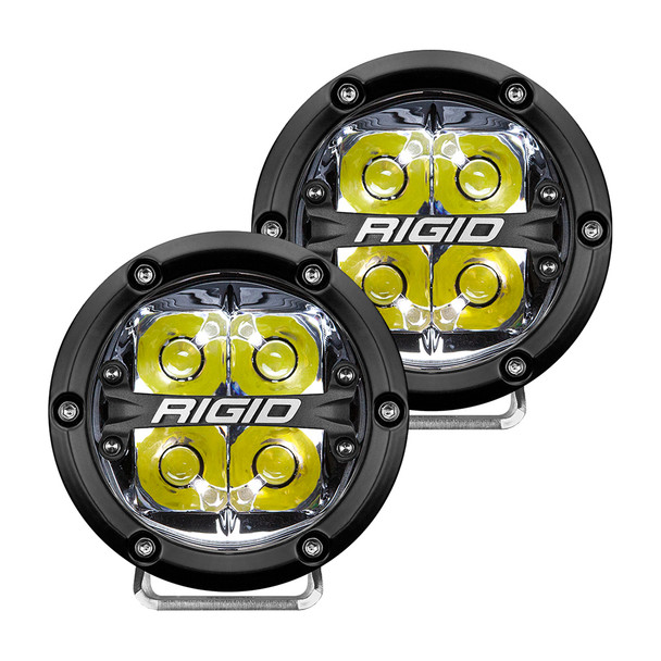 RIGID Industries 360-Series 4-Inch LED Off-Road Spot Beam with White Backlight - Black Housing