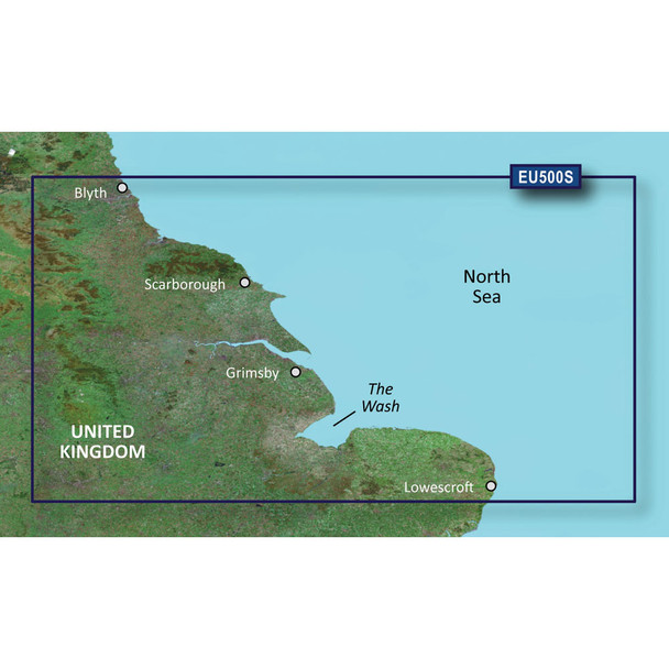 Garmin BlueChart g3 Vision HD VEU500S Coastal Chart for Blyth to Lowestoft – microSD/SD
