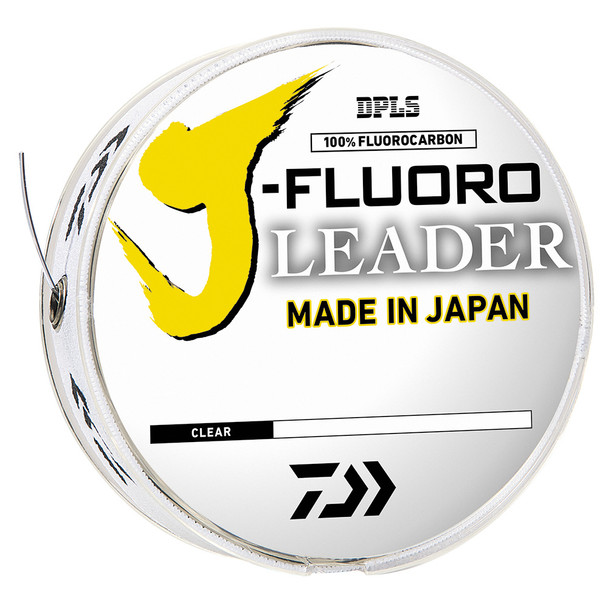Daiwa J-FLUORO Fluorocarbon Leader - 30lb, 50 Yards for Freshwater and Saltwater Fishing