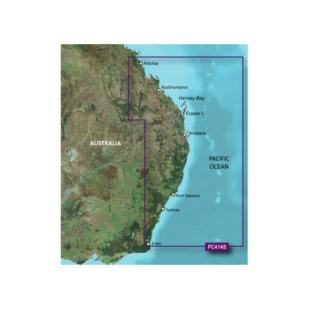 Garmin BlueChart g3 Vision HD VPC414S Marine Navigation Chart for Mackay to Twofold Bay