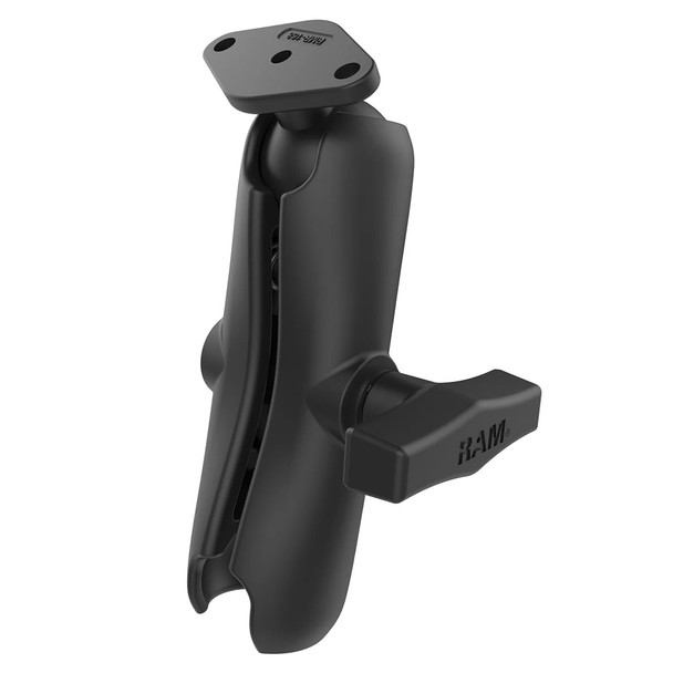 RAM Mounting Systems RAM-103-238U Double Socket Arm with Diamond Plate for C Size Devices