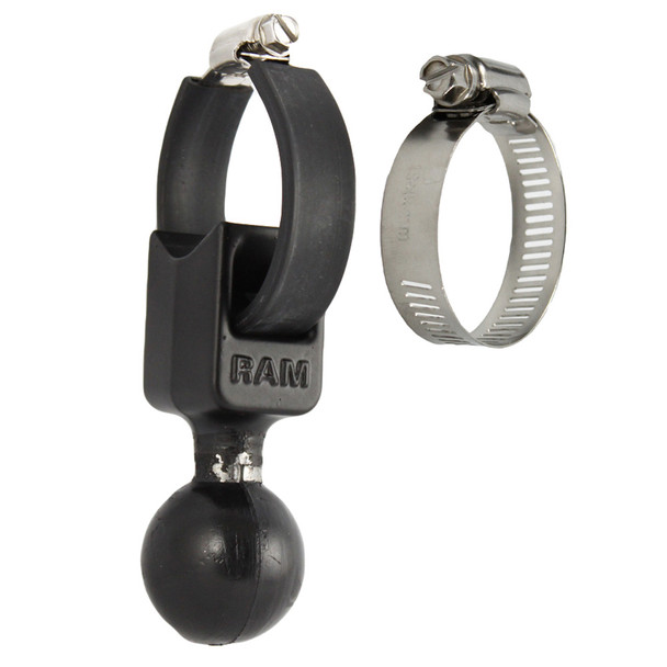 RAM Mounting Systems RAM-108BU 1.5-Inch Ball Base with Strap for Rails 0.5-2 Inches Diameter