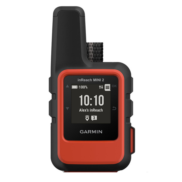 Garmin inReach Mini 2 - Flame Red Satellite Communicator for Off-Grid Adventures
