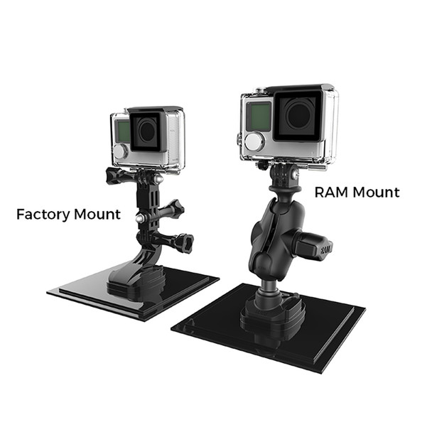 RAM Mounting Systems RAM 1-Inch Ball Adapter for GoPro Bases with Short Arm and Action Camera Adapter