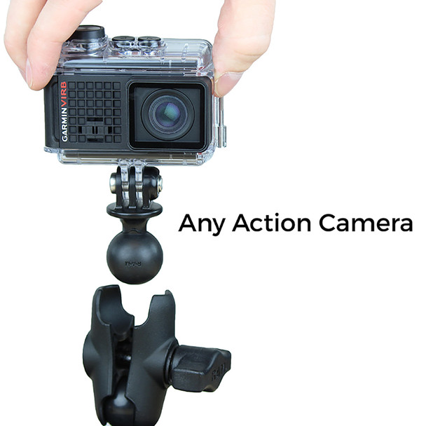 RAM Mounting Systems RAM 1-Inch Ball Adapter for GoPro Bases with Short Arm and Action Camera Adapter